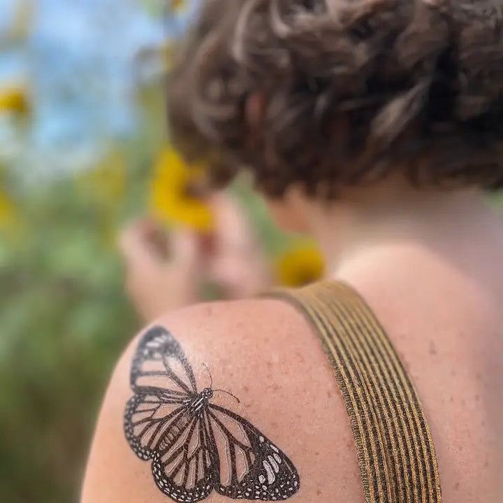 Nature Tats Monarch Butterfly Temporary Tattoo