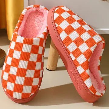 Simple Checkered Slippers