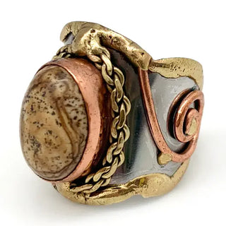 Mixed Metal and Stone Rings