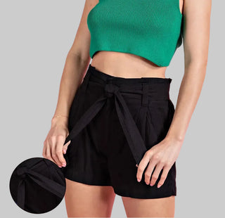 Mineral Washed High Waist Shorts