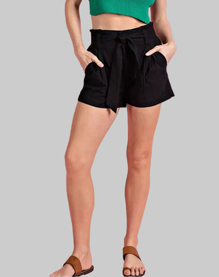 Mineral Washed Linen Shorts