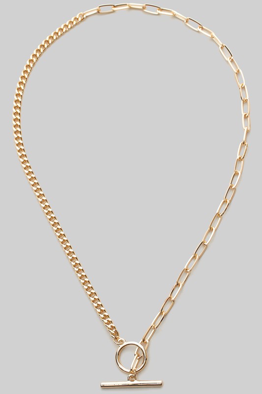 Geo Toggle Chain Necklace