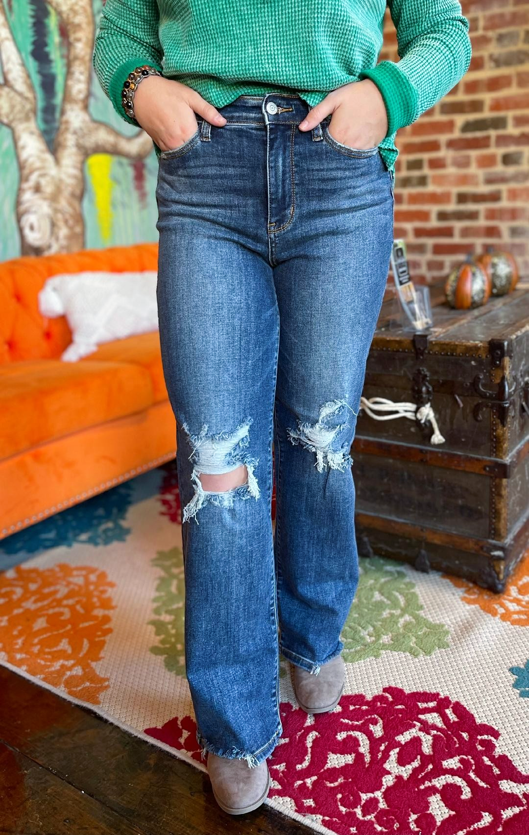 Judy Blue High Rise 90s Straight Jean