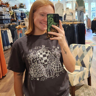 Doodle Pumpkin Graphic T-Shirt
