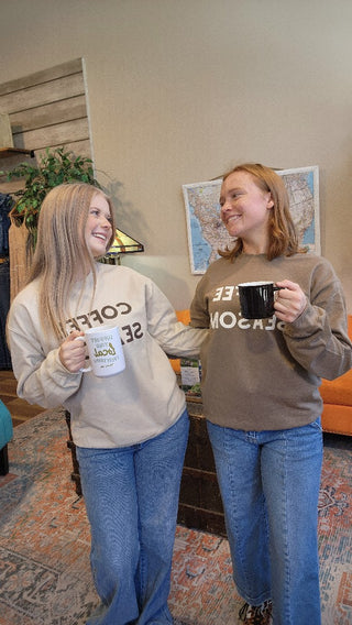 Coffee Season Puff Crew Sweatshirt