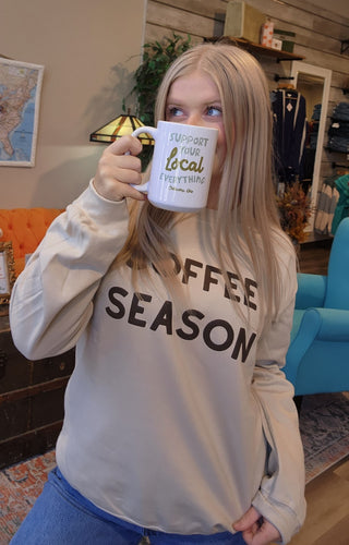 Coffee Season Puff Crew Sweatshirt