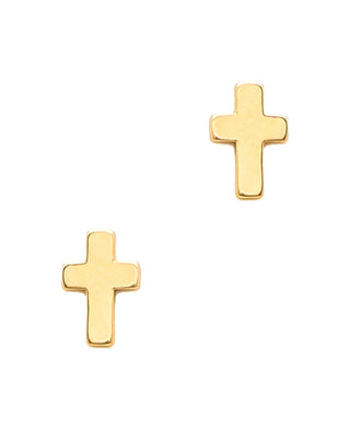 Cross Metal Post Earring