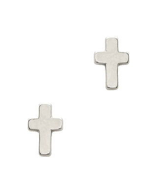 Cross Metal Post Earring