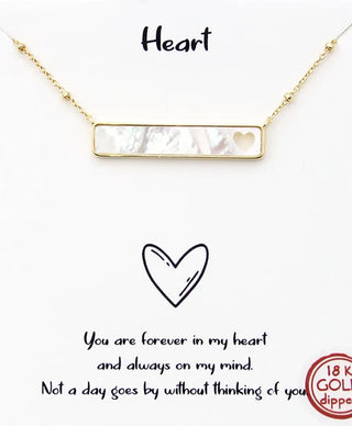 Heart Mother of Pearl Gold Necklace
