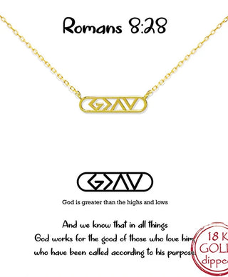God is Greater than the Highs & Lows Necklace