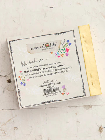 Natural Life Happy Notes Booklet - Tiny Black Floral
