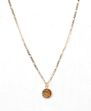 Round Stone Pendant Chain Necklace