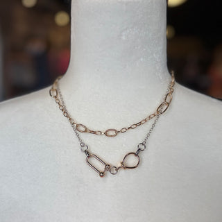 Gold & Silver Double Chain Necklace