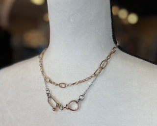 Gold & Silver Double Chain Necklace