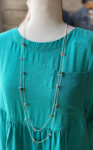 Long Multi Tone Necklace