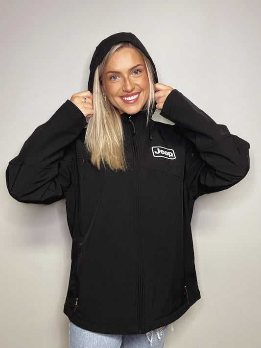 Jeep® Rectangle Logo Hooded Softshell Jacket
