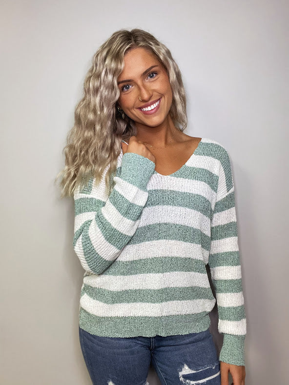 Knotted Back Stripe Top