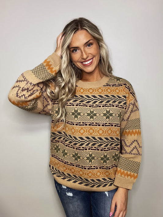Aztec Pattern Sweater