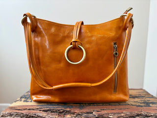Chiara Medium O Ring Leather Hand Bag