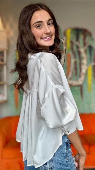 Satin Cropped Blouse