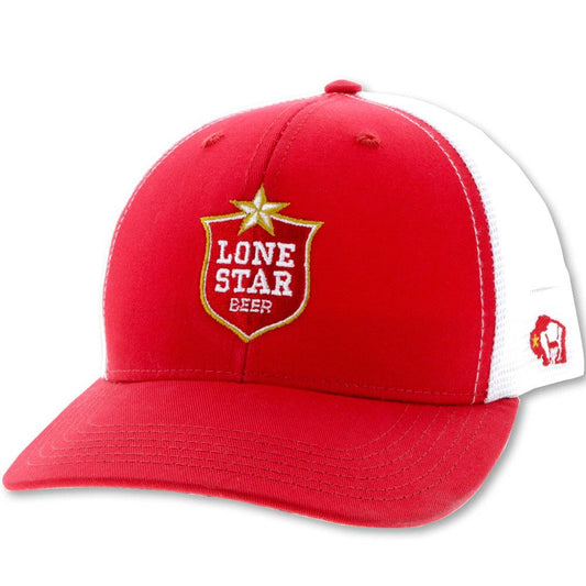 Hooey, American Made "Lone Star" Red/White Trucker