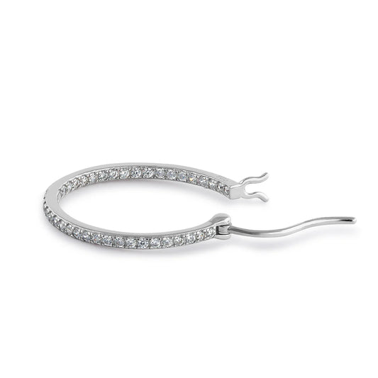 Sterling Silver Double Layer Hoop Earrings