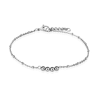 Silver Ball Anklet