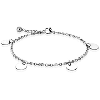 Silver Disc Anklet