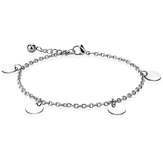 Silver Disc Anklet