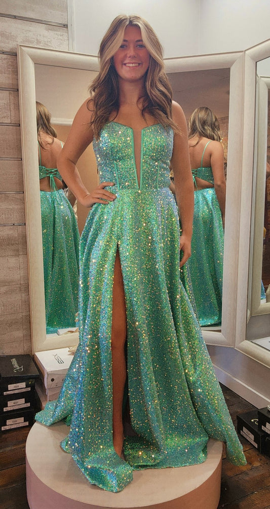 Alyce Paris, Mint Full Sequin Ball Gown