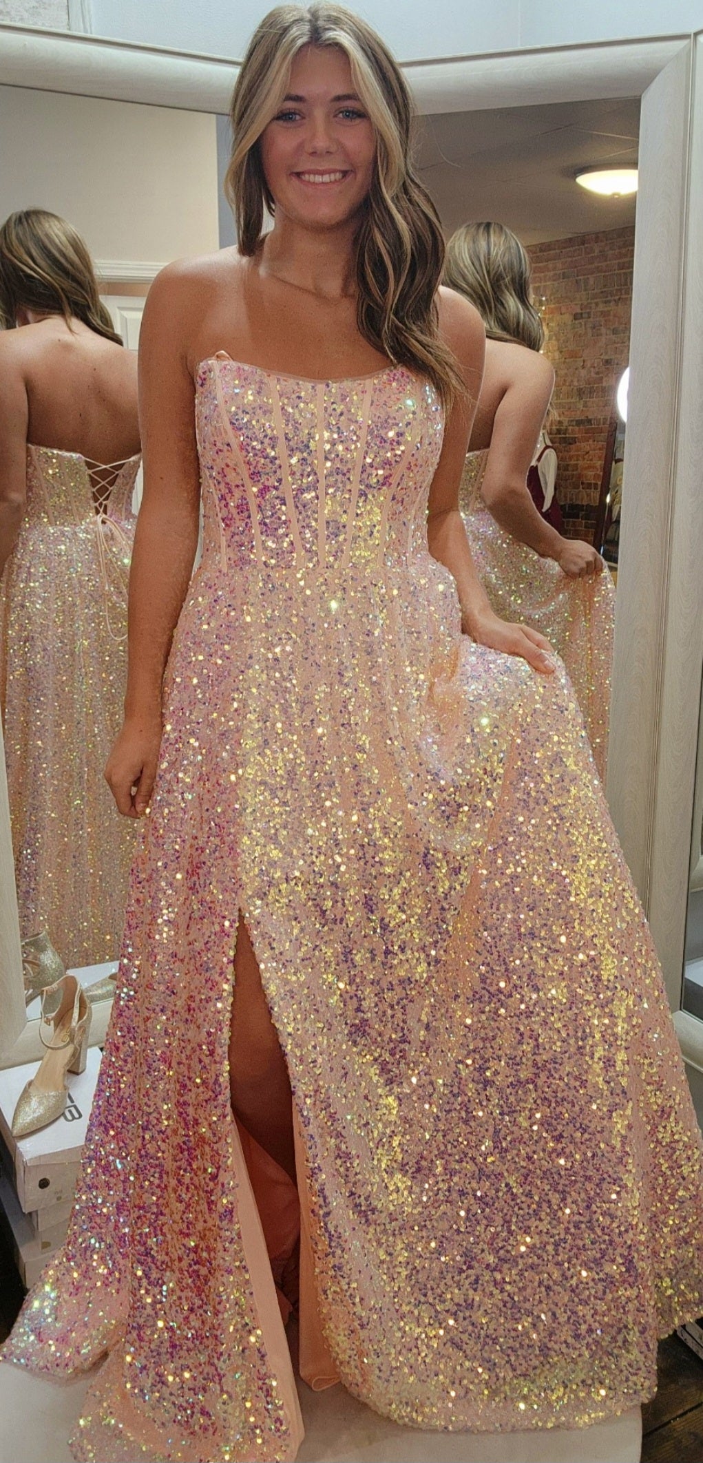 Colors, Full Sequin Ball Gown