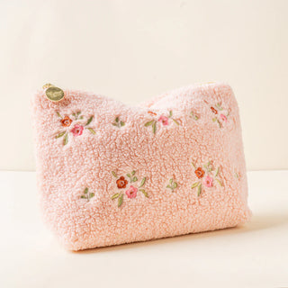 Dainty Floral Large Pink Teddy Pouch