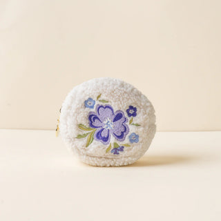 Circle Dainty Floral Teddy Pouch
