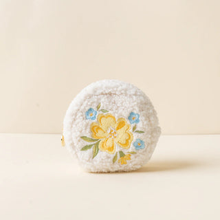 Circle Dainty Floral Teddy Pouch