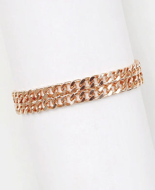 Double Row Link Chain Bracelet