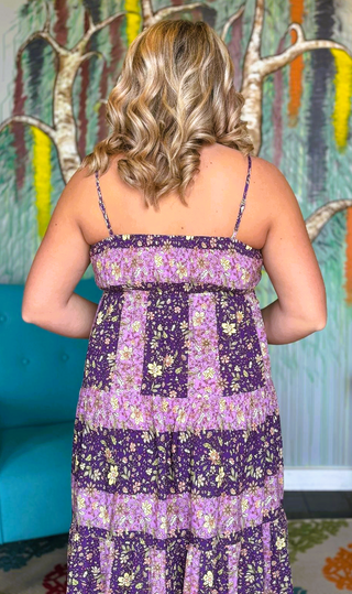 Lilac Floral Print Dress