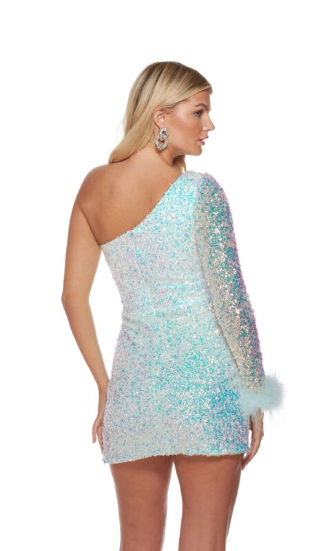 Alyce Paris, One Sleeve Sequin Dress