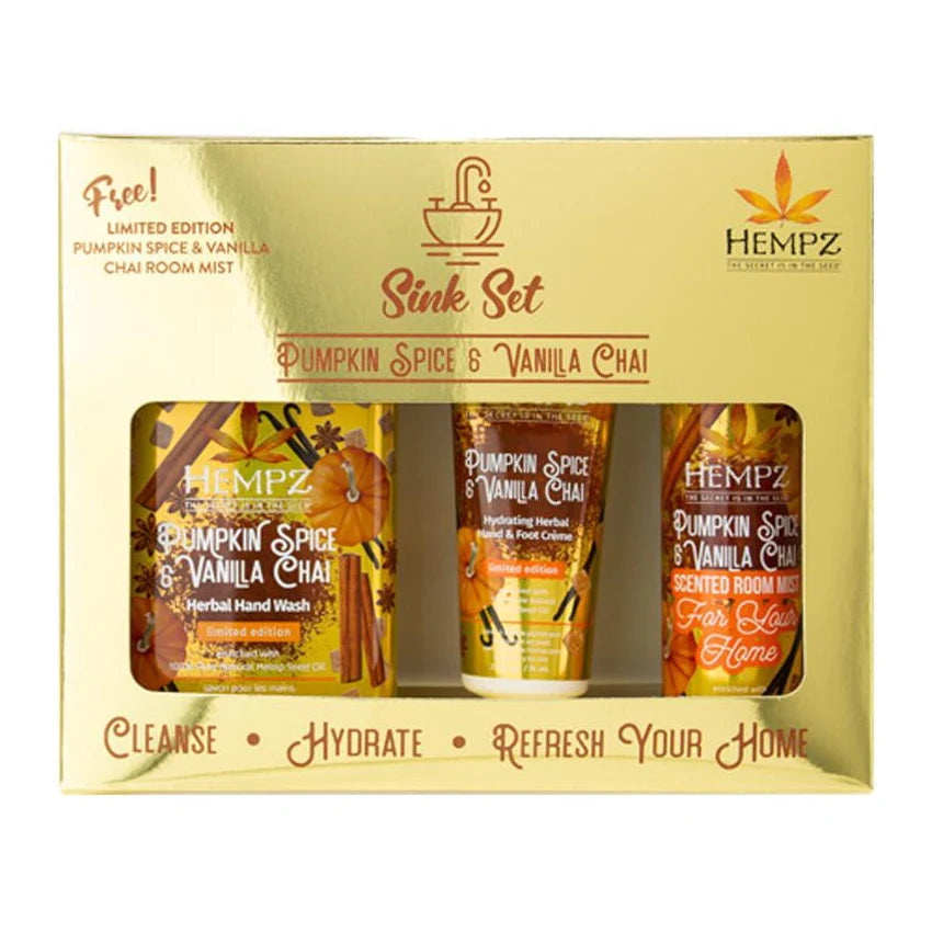 Hempz Pumpkin Spice & Vanilla Chai Sink Set