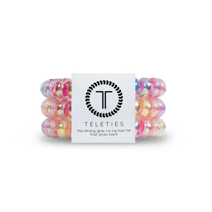 Teleties Large Spiral Hair Ties, 3-Pack