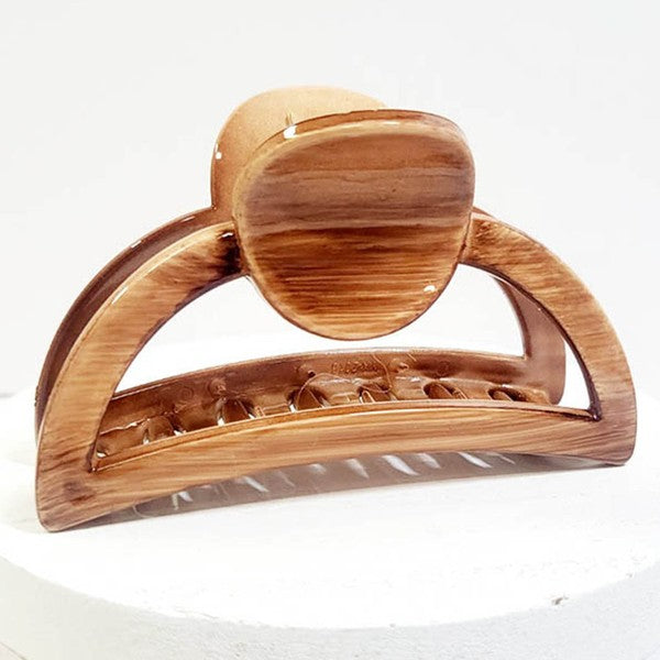 Detail Wood Hair Claw Clip