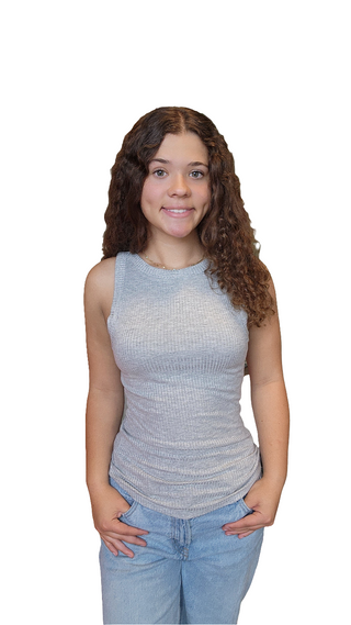 Soft Ribbed Crew Neck Tank Top