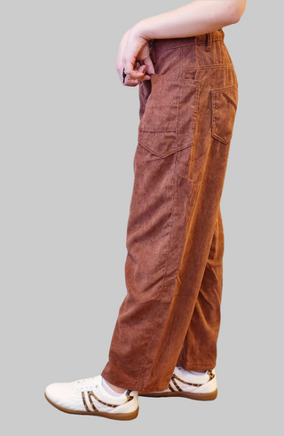 Corduroy Barrel Cut Pants