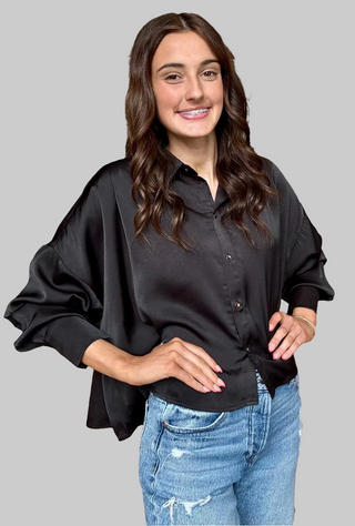 Satin Cropped Blouse