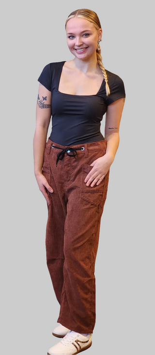 Corduroy Barrel Cut Pants