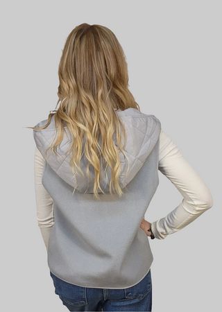 Quilted Puffer Hoodie Vest