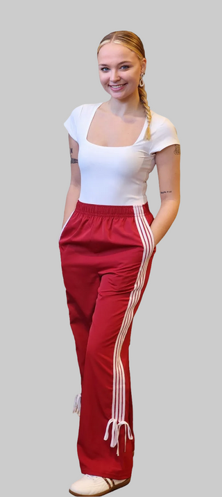 Jersey Pants With Side Ribbon Detail