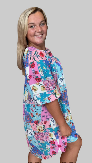 Color Garden Block Sun Dress