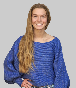 Spring Blue Wide Sleeve Sweater