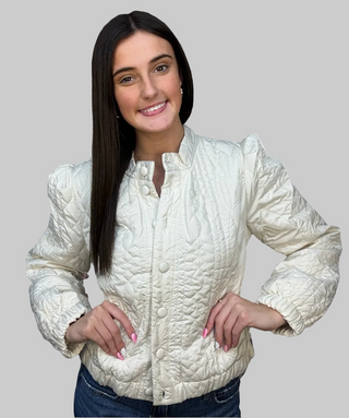 Quilted Button Down Jacket