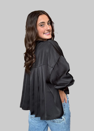 Satin Cropped Blouse